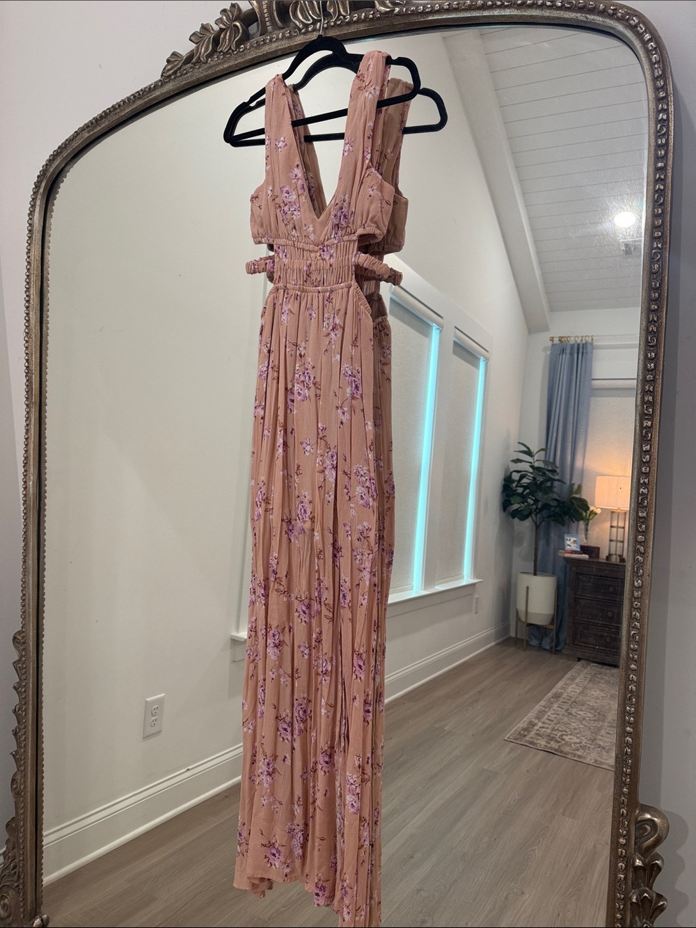 Rue21 Pink Floral Sundress with V-Neck